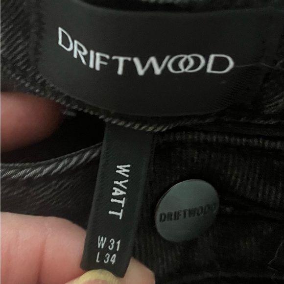 DRIFTWOOD faded Black  Flare Jeans - Picture 2 of 5